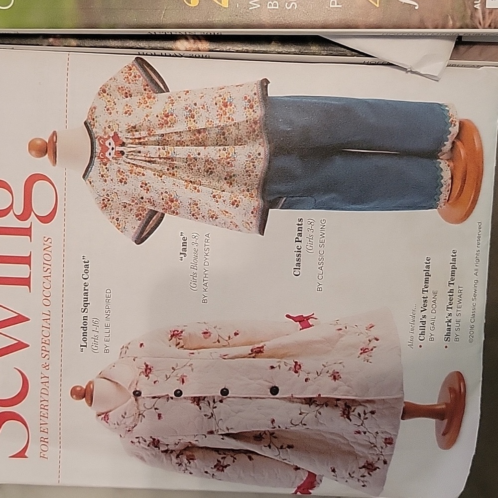 Classic Sewing Magazine Fall 2016 Uncut Pattern - Picture 3 of 4